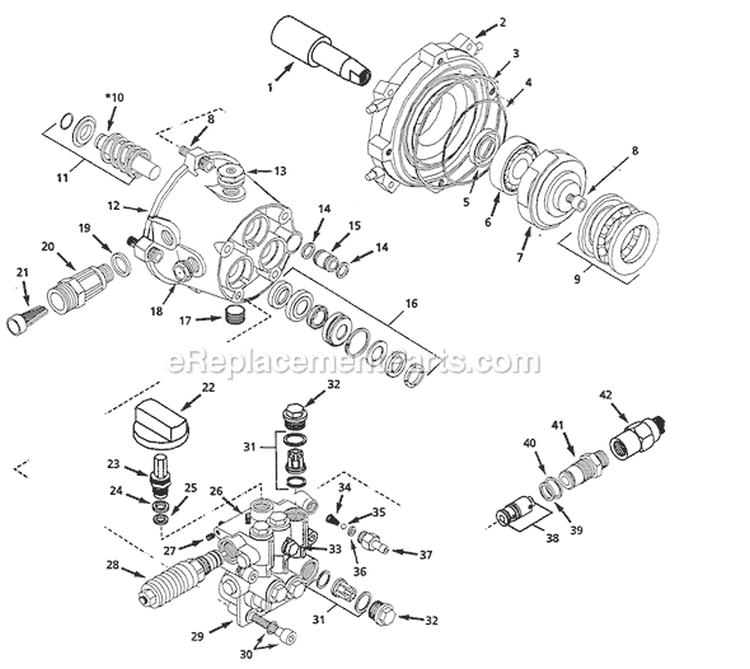 Page B Diagram and Parts List for PW224901  Campbell Hausfeld Pressure Washer